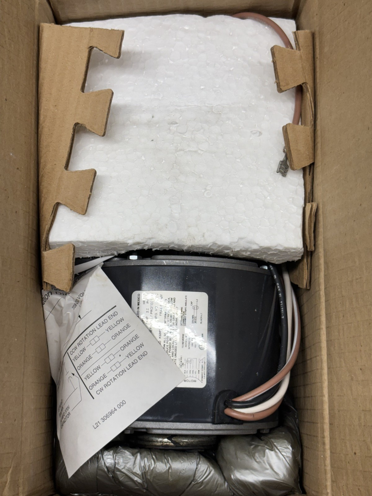 NEW Emerson 6880 PSC Condenser Fan Motor, KA55HXSMJ-1776, 1/3 Hp, 1075 Rpm, (26)