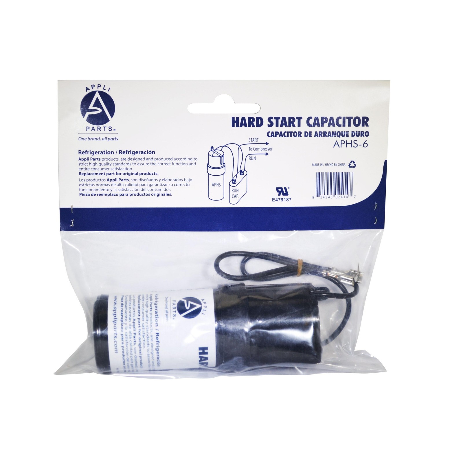 Appli Parts APHS-6 1/12 to 10 HP, 110/220 V, 1 Ph, Hard Start kit Capacitor powe
