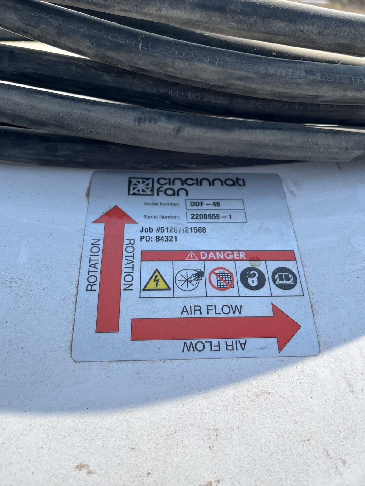 Cincinnati Industrial 48″ Fan/Blower DDF-48 | Up to 44,500CFM | U.S.A. SELLER