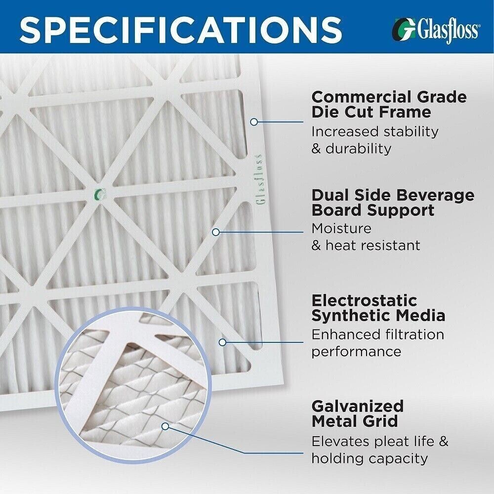 20x30x1 MERV 10 Pleated Air Filters. 12 PACK. Actual Size: 19-5/8 x 29-5/8 x 7/8