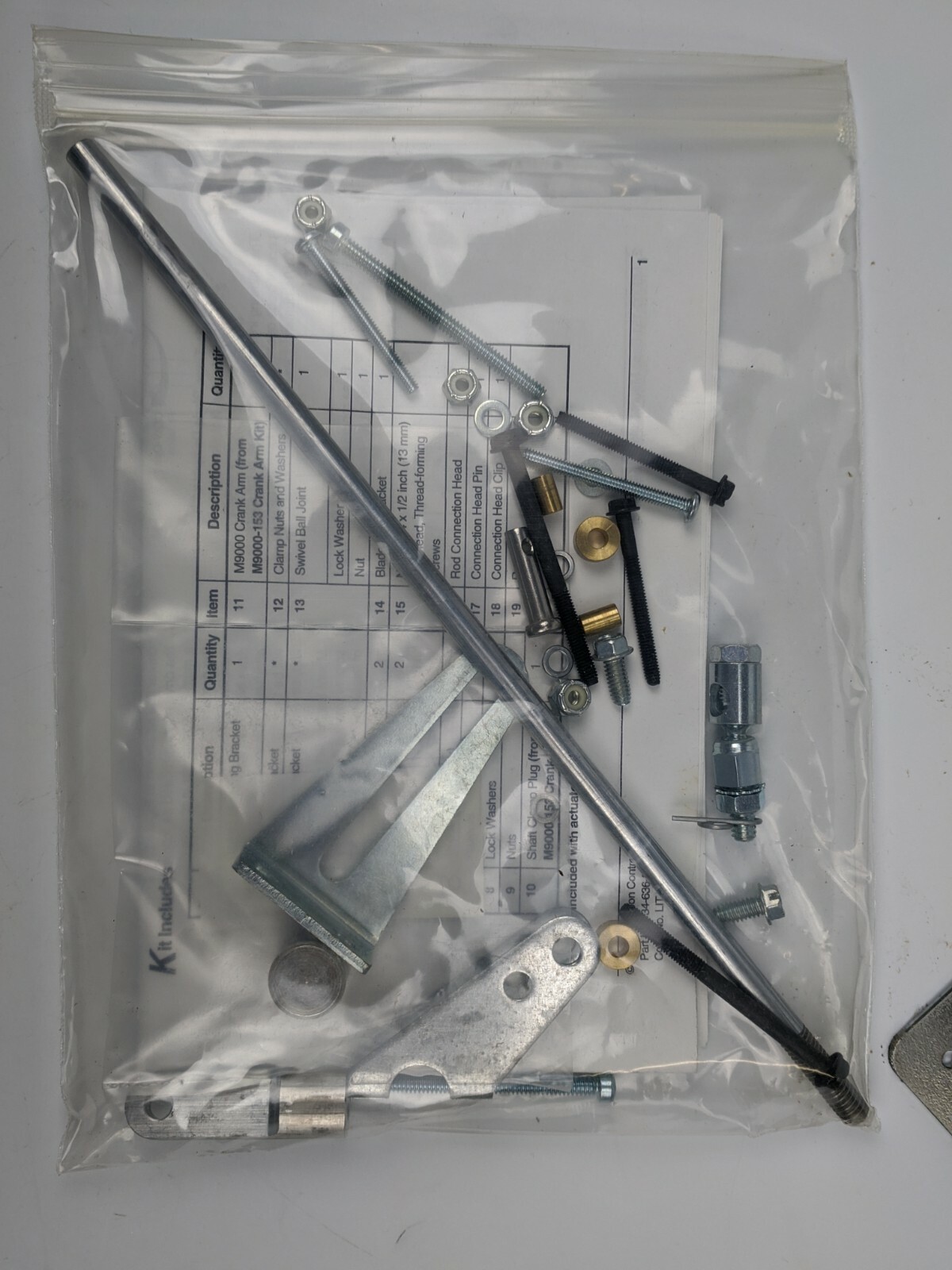 Johnson Controls M9000-151 Base Mount Linkage Kit – Mounting Plate & Hardware