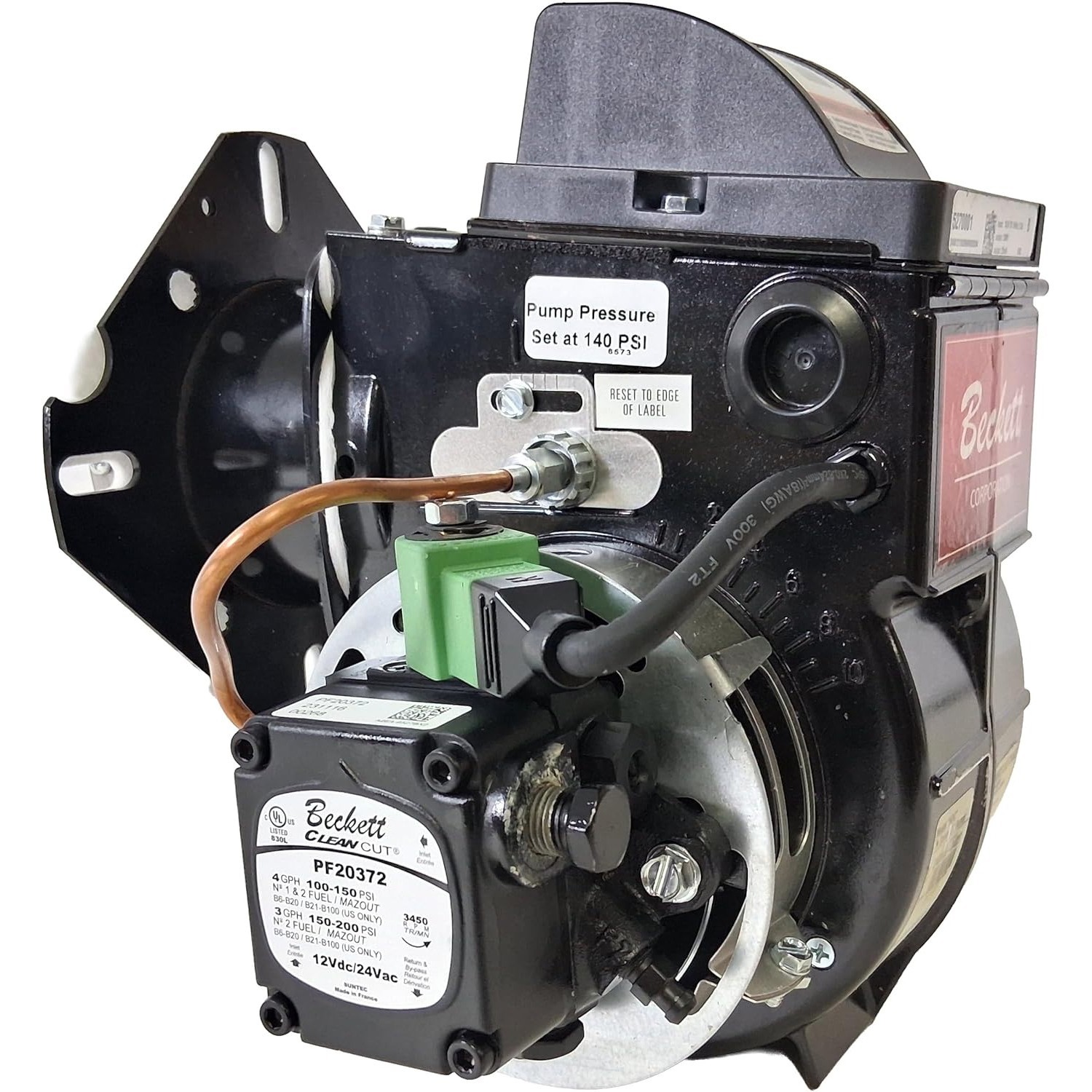 OEM Beckett PRO101 Oil Burner Assembly 14VDC Pressure Pro Hot Water Units
