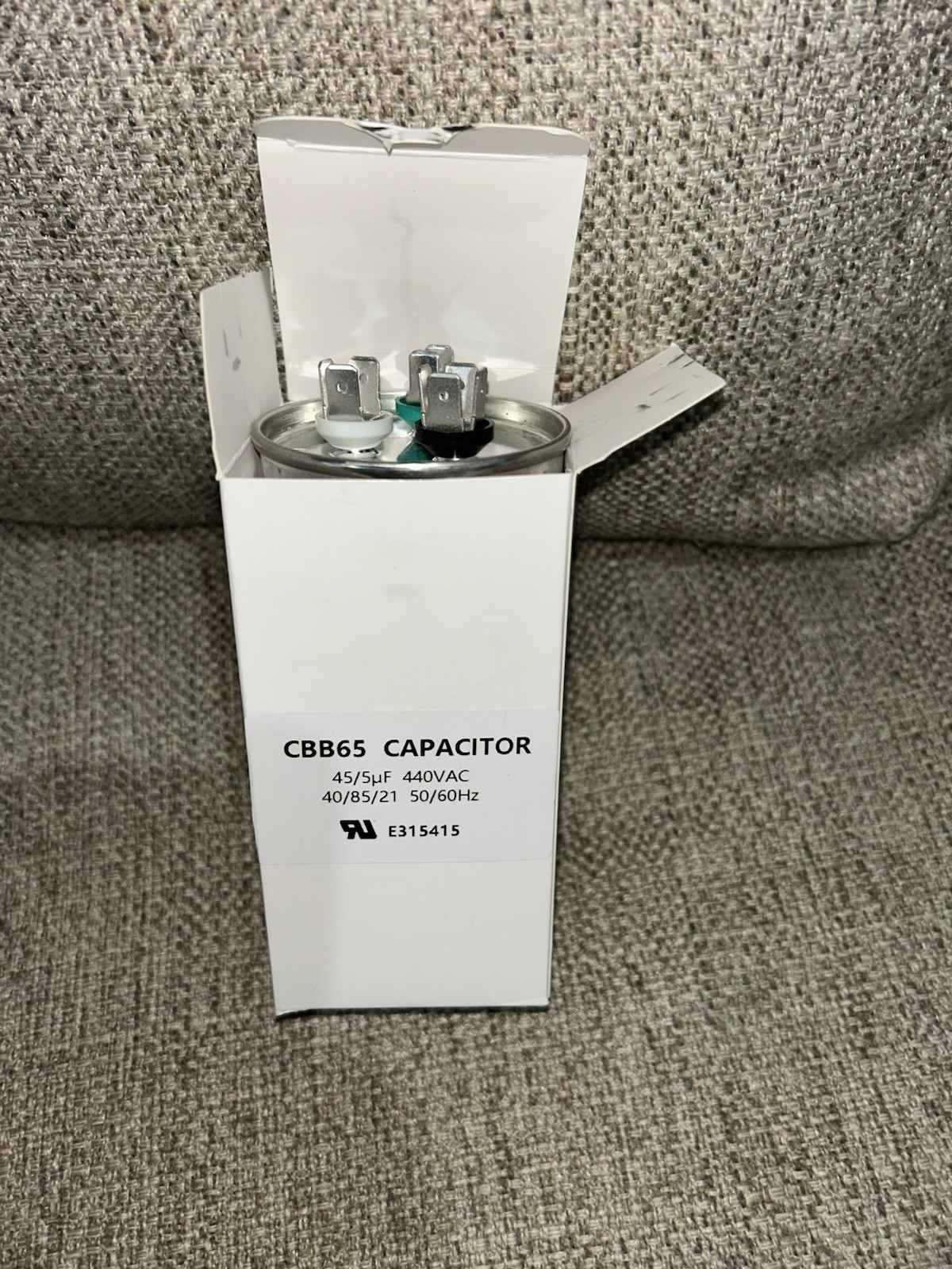 45/5 uF Dual Run Capacitor 440VAC CBB65 Round HVAC AC Motor Capacitor NEW