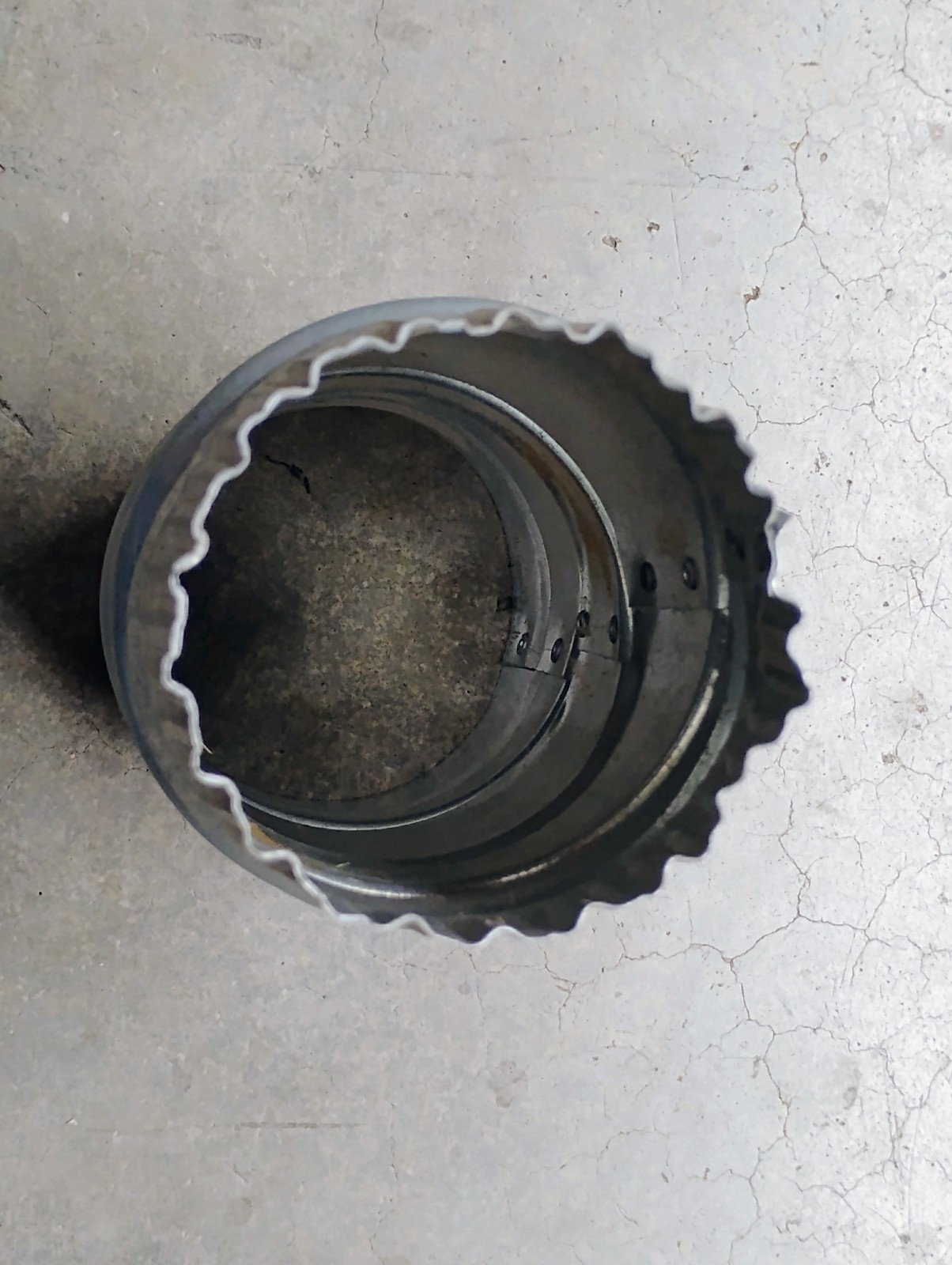3″ Round Adjustable Duct 90 Degree Elbow, 3 In Vent Dia, Galvanized Steel, HVAC