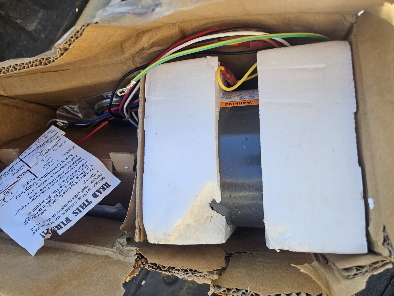 DAYTON Direct Drive Blower Motor: 3 Speed, Open Air-Over, Ring/Stud Mount,…