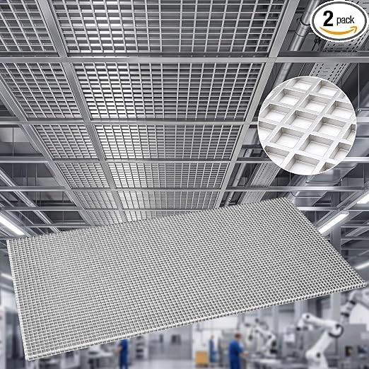 Tuanse 2 Pack Commercial Grade Aluminum Egg Crate Return Air Grille, 2′ x 4′ Hea