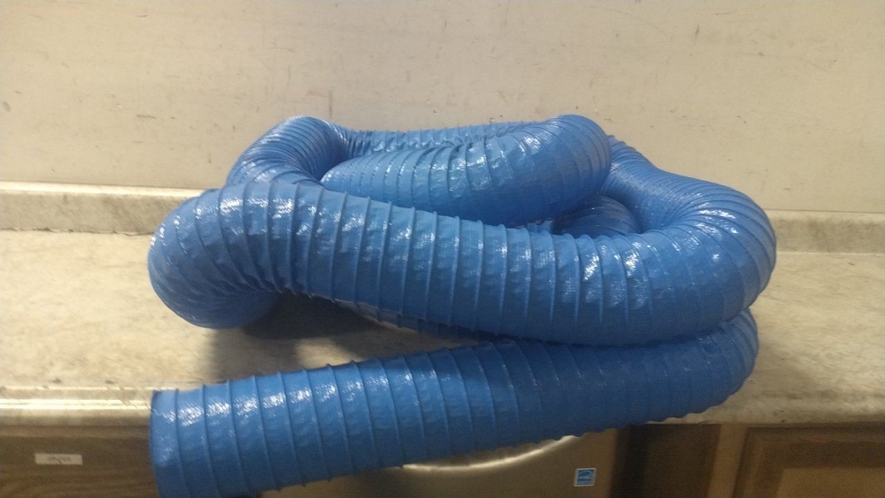 Flexaust Co. Inc. 2480400401A 4 In Inside Dia 25 Ft L Blue Industrial Duct Hose
