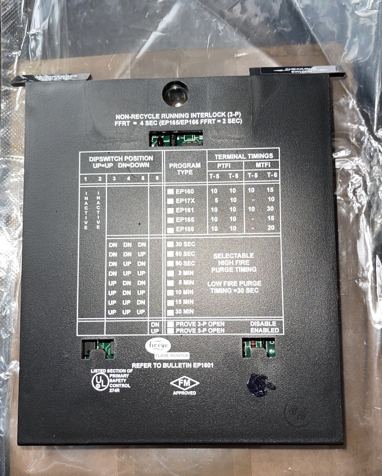 FIREYE EP160 PROGRAMMER MODULE NON-RECYCLE
