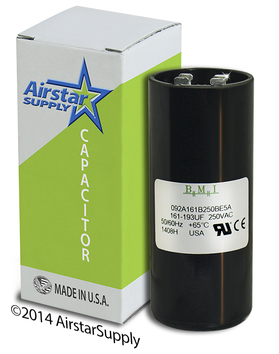 161-193 uF x 220 / 250 VAC • BMI # 092A161B250BE5A Motor Start Capacitor • USA