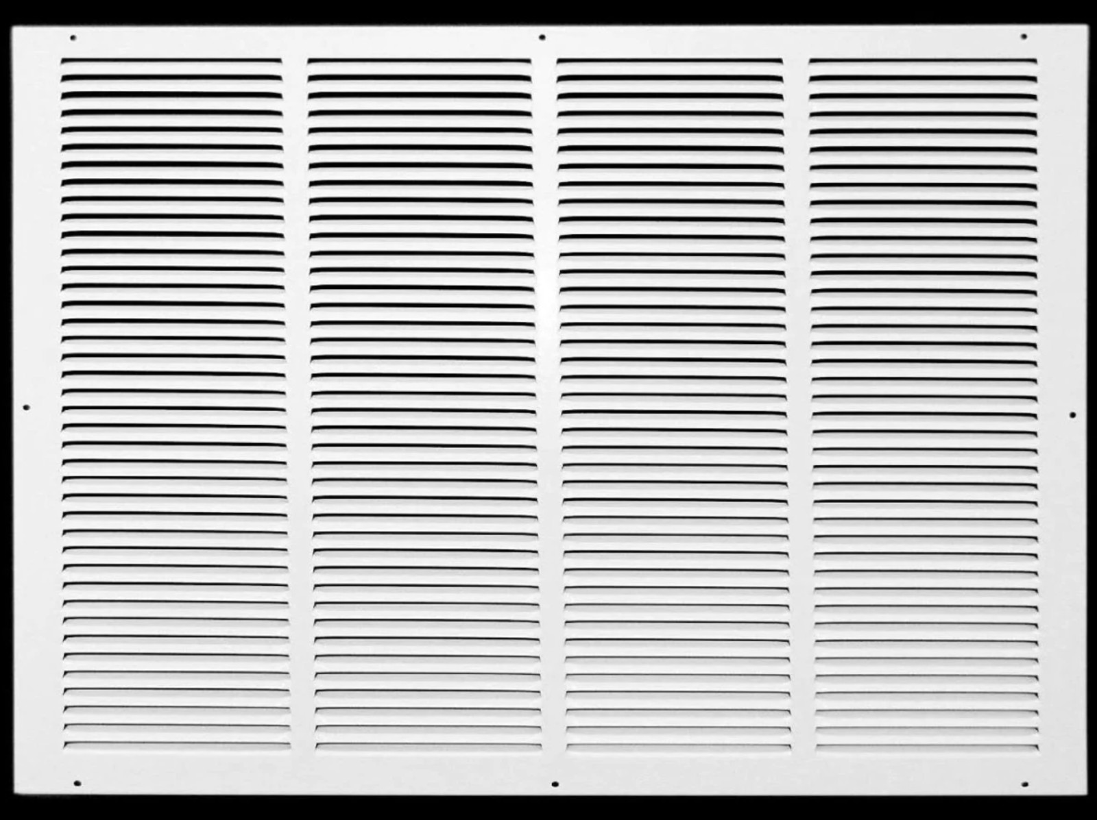 24×18 Flat Stamped Steel Return Air Grille Vent Cover White Duct Opening Handua