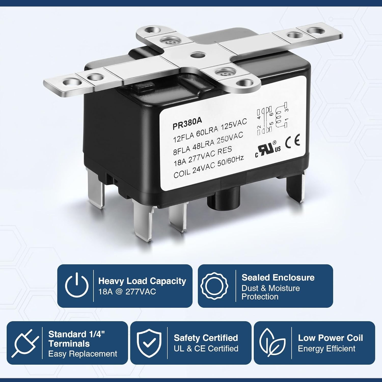 Compact 24V SPST Automatic Fan Relay – Reliable Solution for HVAC and Appliance