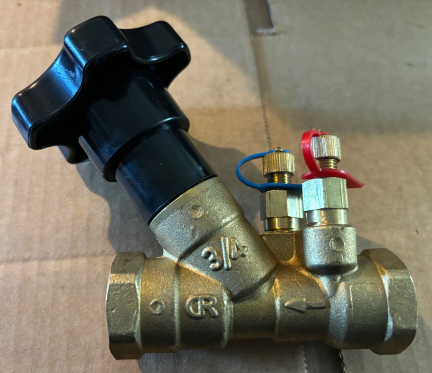 RWV Brass Fixed Orifice Static Balancing Valve 3/4 Female NPT 9517-3/4