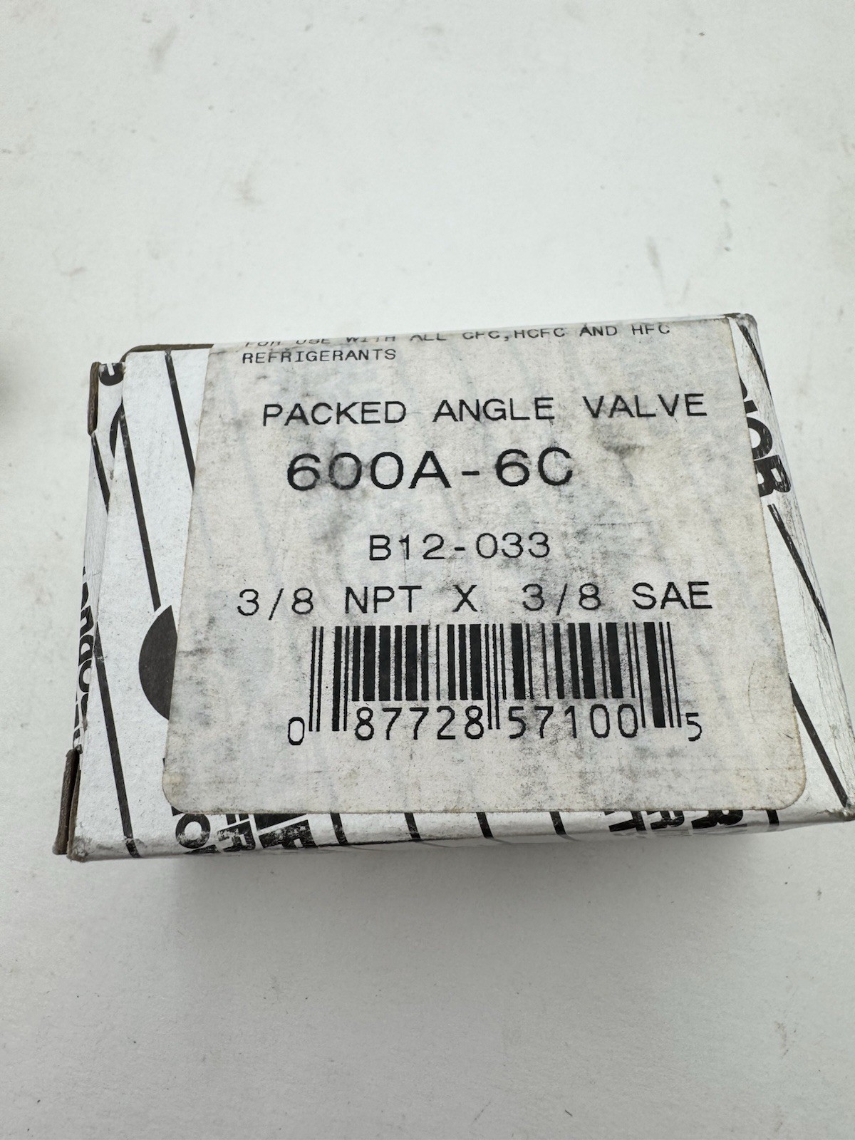 SUPERIOR VALVE CO 600A-6C PACKED ANGLE VALVE 3/8″NPT X 3/8″ SAE FLARE B12-033