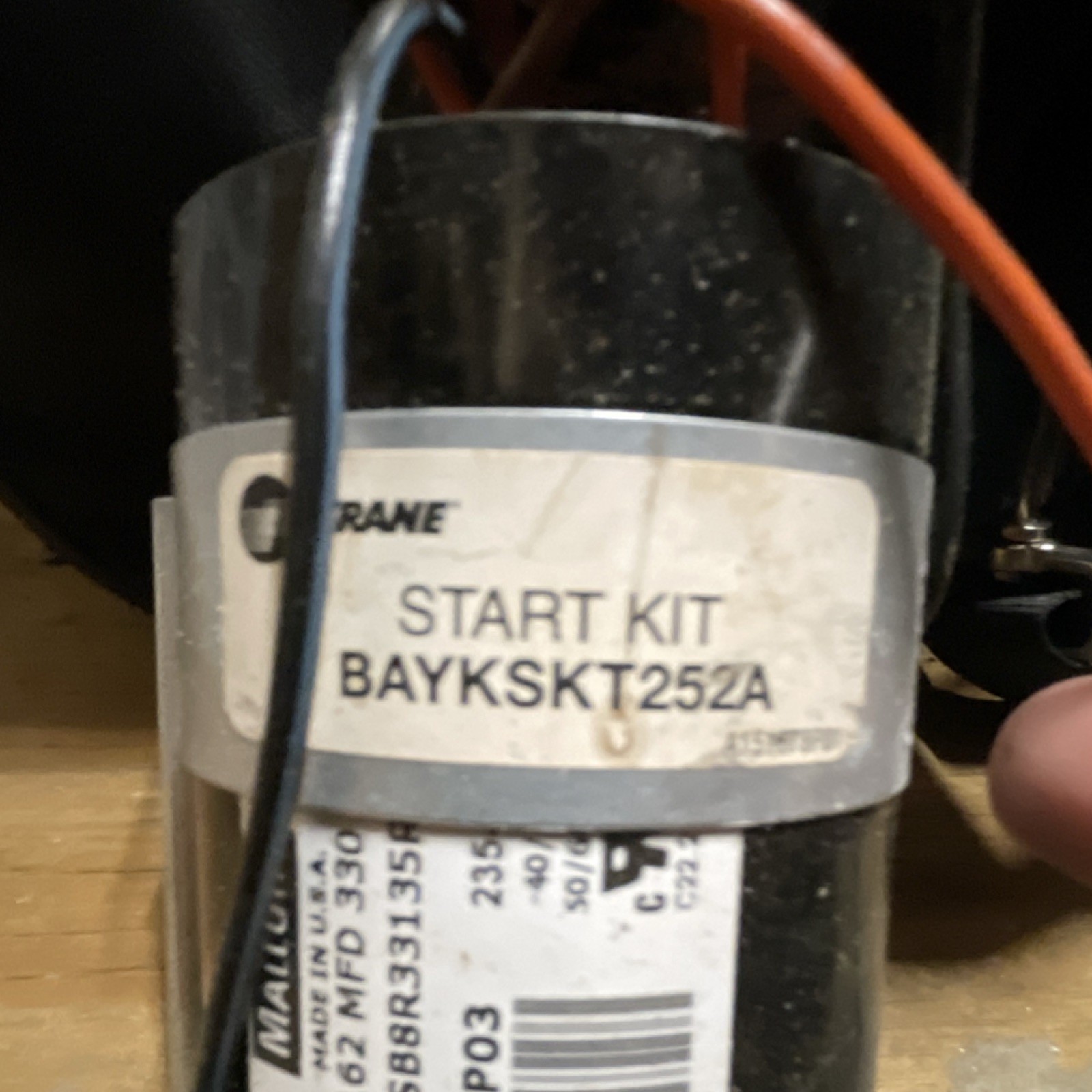 Trane Start Kit BAYKSKT25ZA A101147P03 62A 235-440V HVAC Capacitor