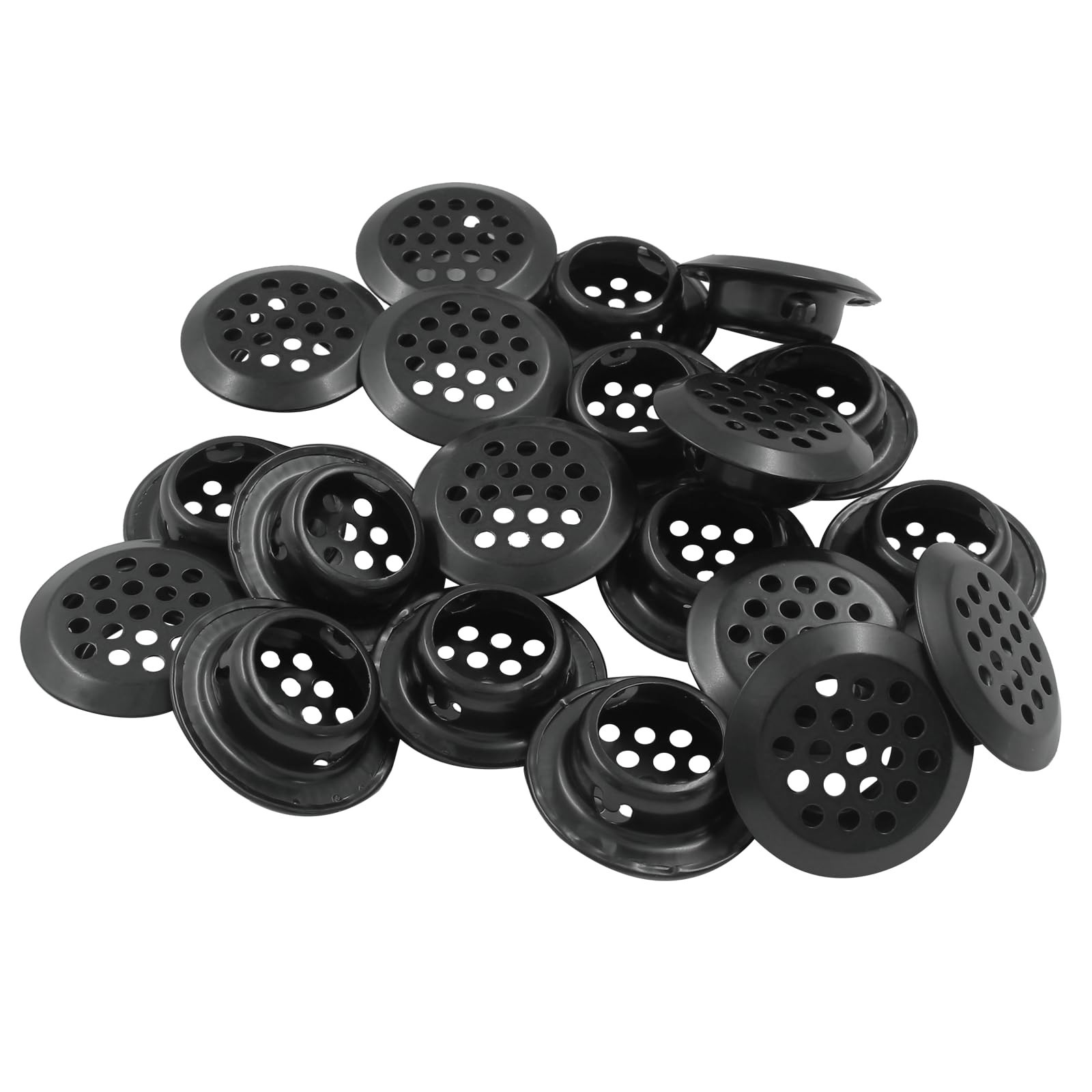 20Pcs Circular Air Vents Black Soffit Vent, Stainless Steel Round Vent Mesh H…