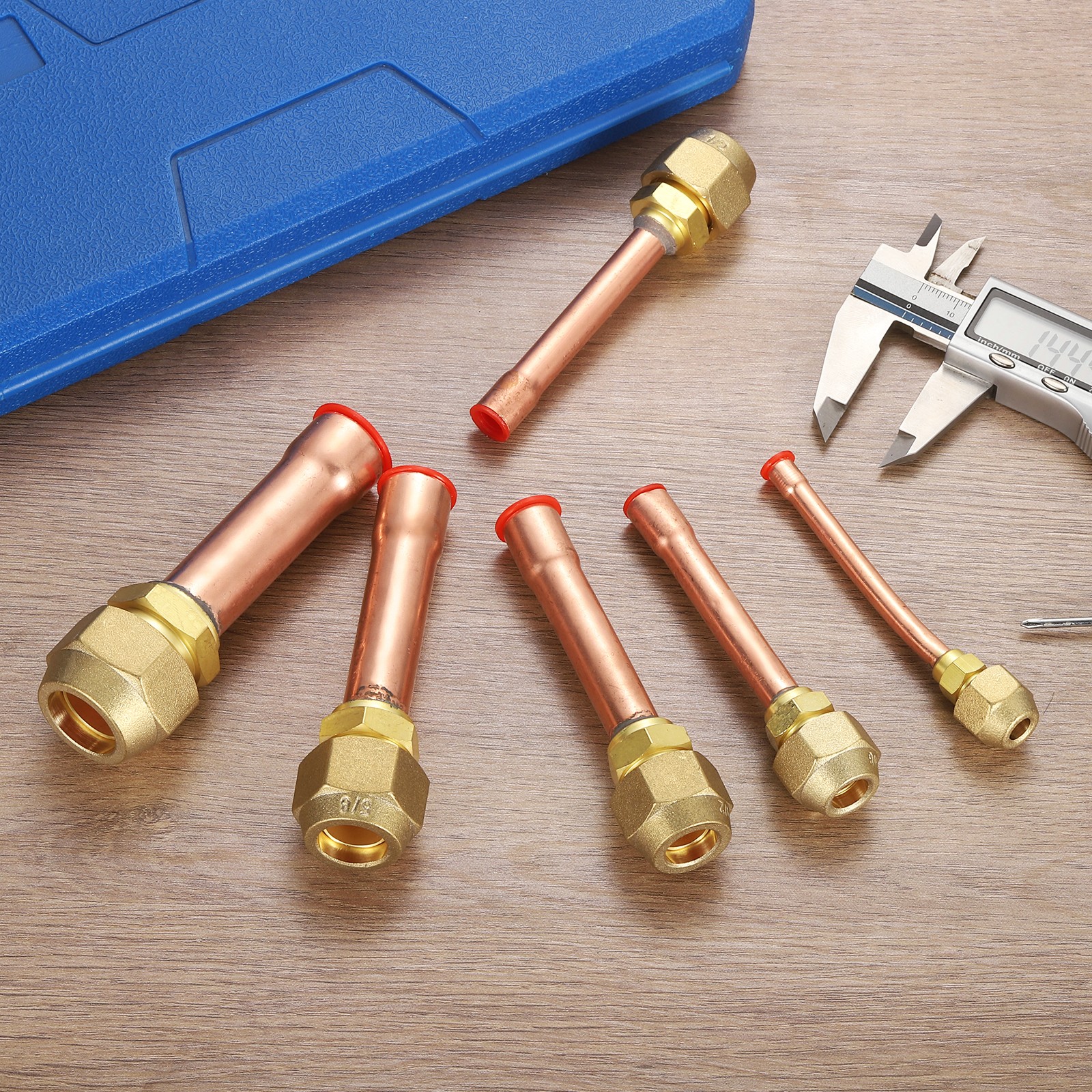 Brass Pipe Fitting 3/4″SAE x 3/4″ OD Flare Adapter with Copper Tube