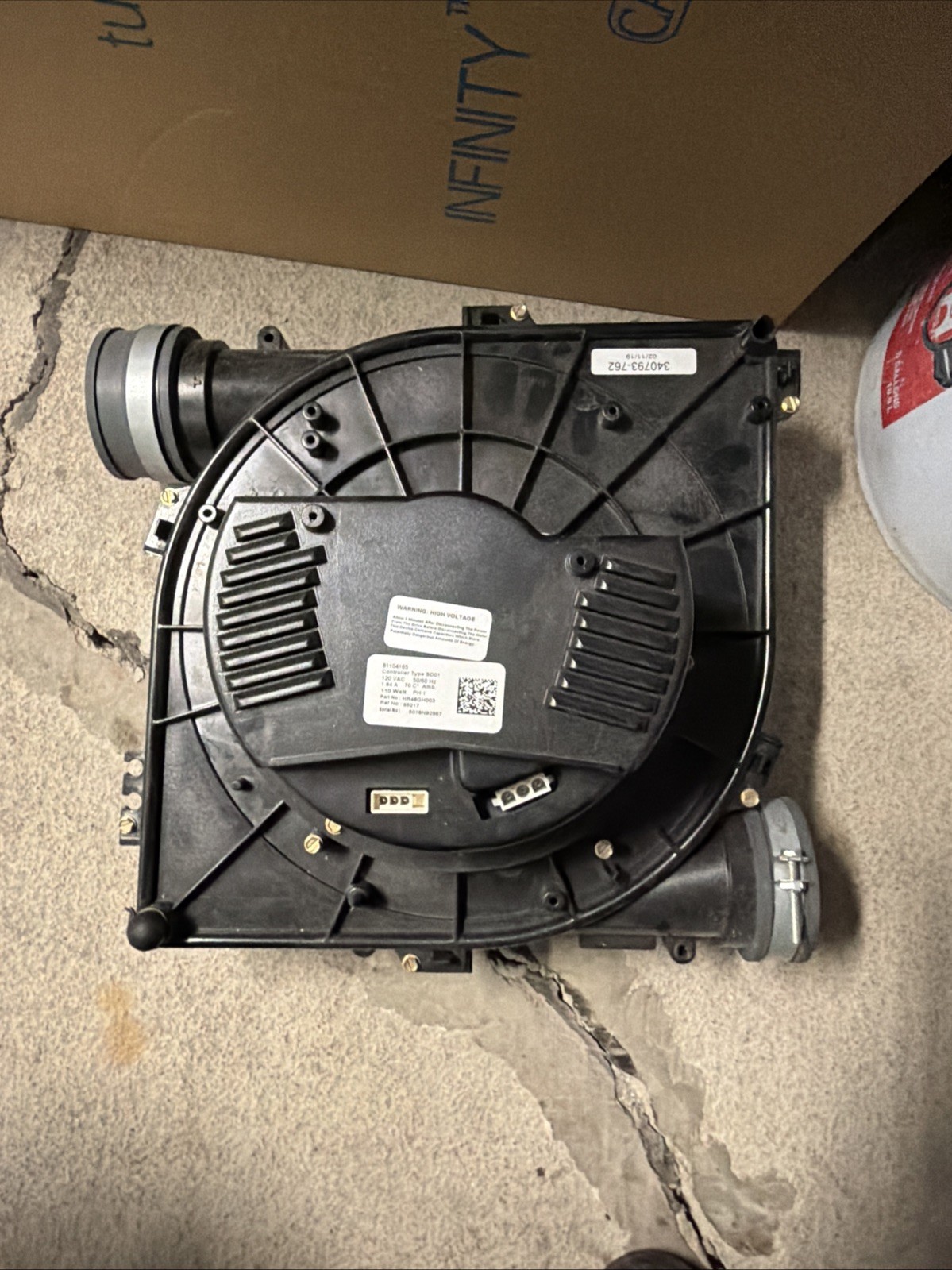 Carrier Bryant HR46GH003 OEM Inducer Motor Assembly 81104165 120 VAC used #MS140