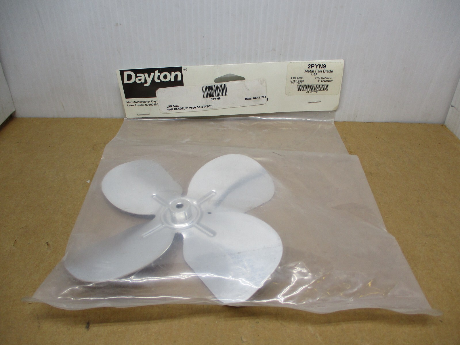 Dayton 2Mxx9 Propeller,Dia 12 In,Bore Dia 5/16 In