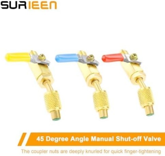 Air Conditioning Refrigerant Ball Valve 1/4’’ SAE, R410A R134A R12 R22 HVAC S…