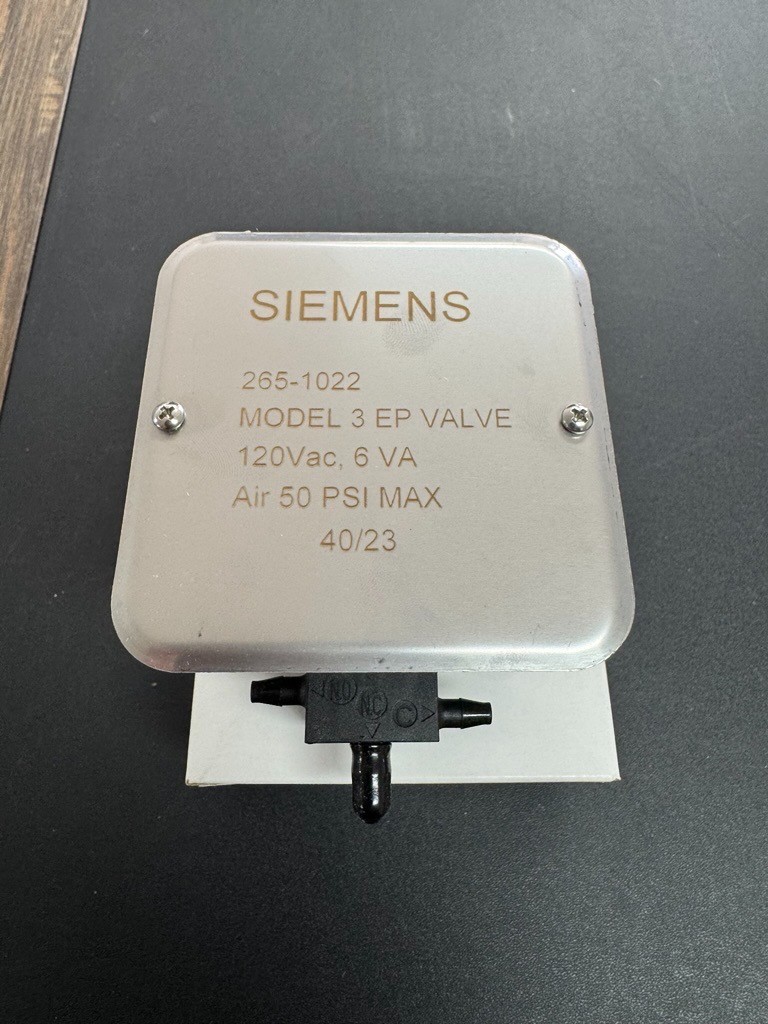 Siemens 265-1022 Model 3 Electric-Pneumatic Air Valve 120VAC 60Hz