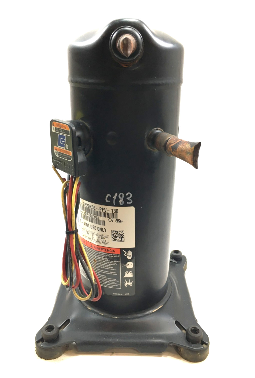 Copeland 2.5 Ton Scroll Compressor ZP29K5E-PFV-130 R410A 208/230V 1 PH used C183
