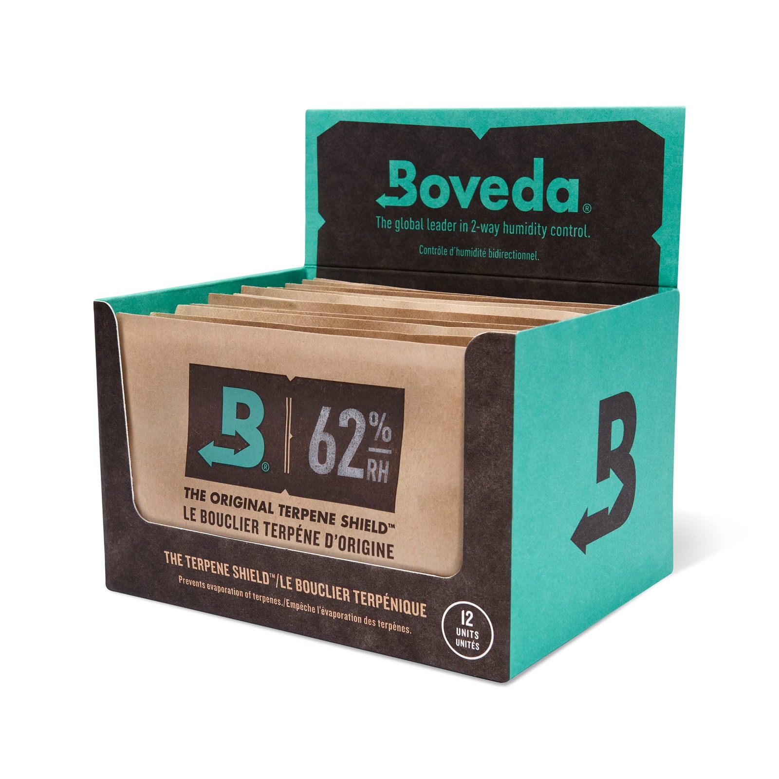 Boveda 62 Two-Way Humidity Control Packs For Storing 1 Lb Size 67 12 Pack