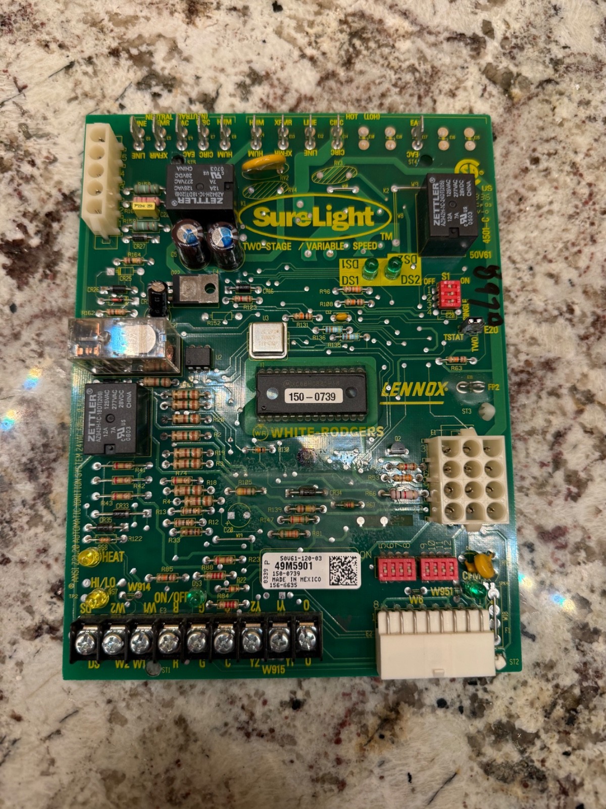 49M5901 GUARANTEED WORKING TESTED GOOD Furnace Control Board 50V61-120-03