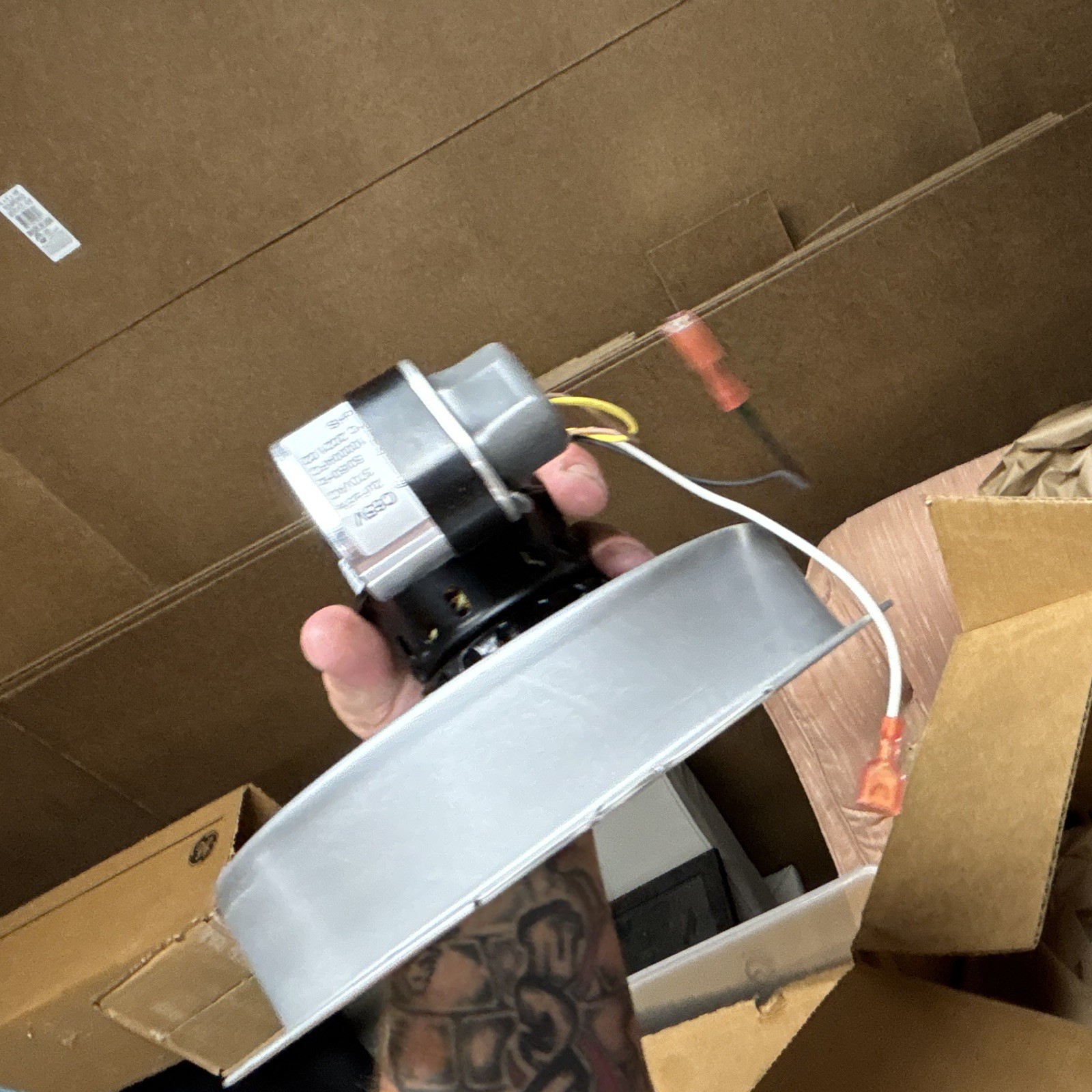 Goodman Inducer Motor Assembly With Capacitor And Fan Blade.