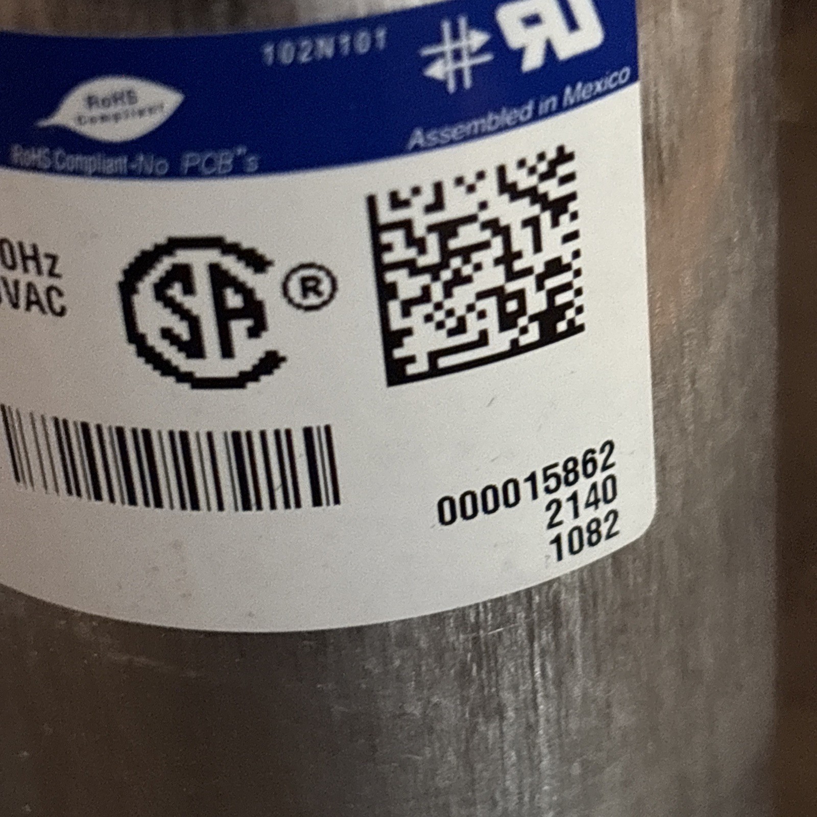 Genuine Genteq Capacitor Dual Round Run 35/5 uf MFD 370 Volt 97F9834 GE Z97F9834