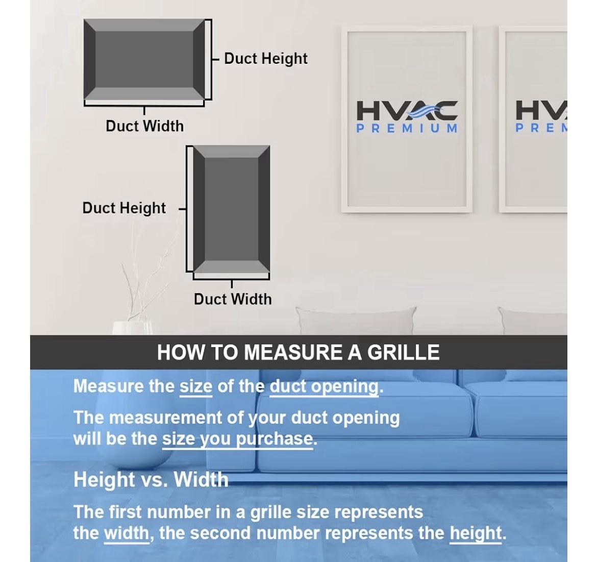 HVAC Premium White 30x8in Steel Return Air Grille Vent Cover Sidewall