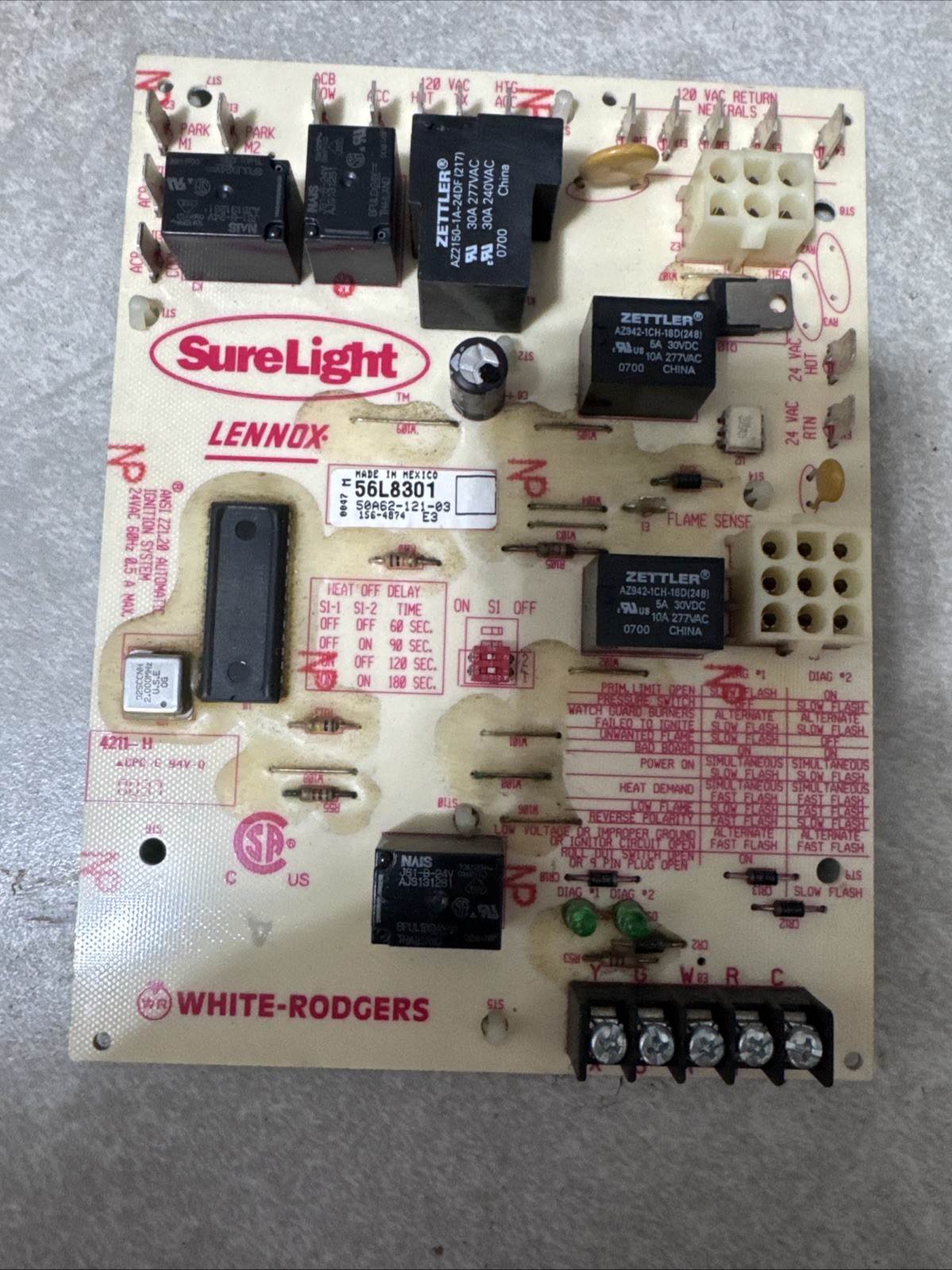 Lennox Control Board White Rodgers 50A62-121-03