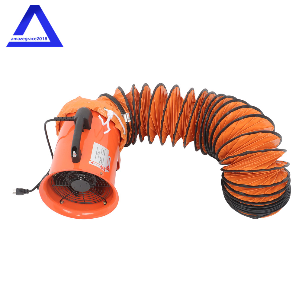 8″ Utility Blower Fan Exhaust Fan Ventilation Fan Portable 180W 900CFM 3450RPM