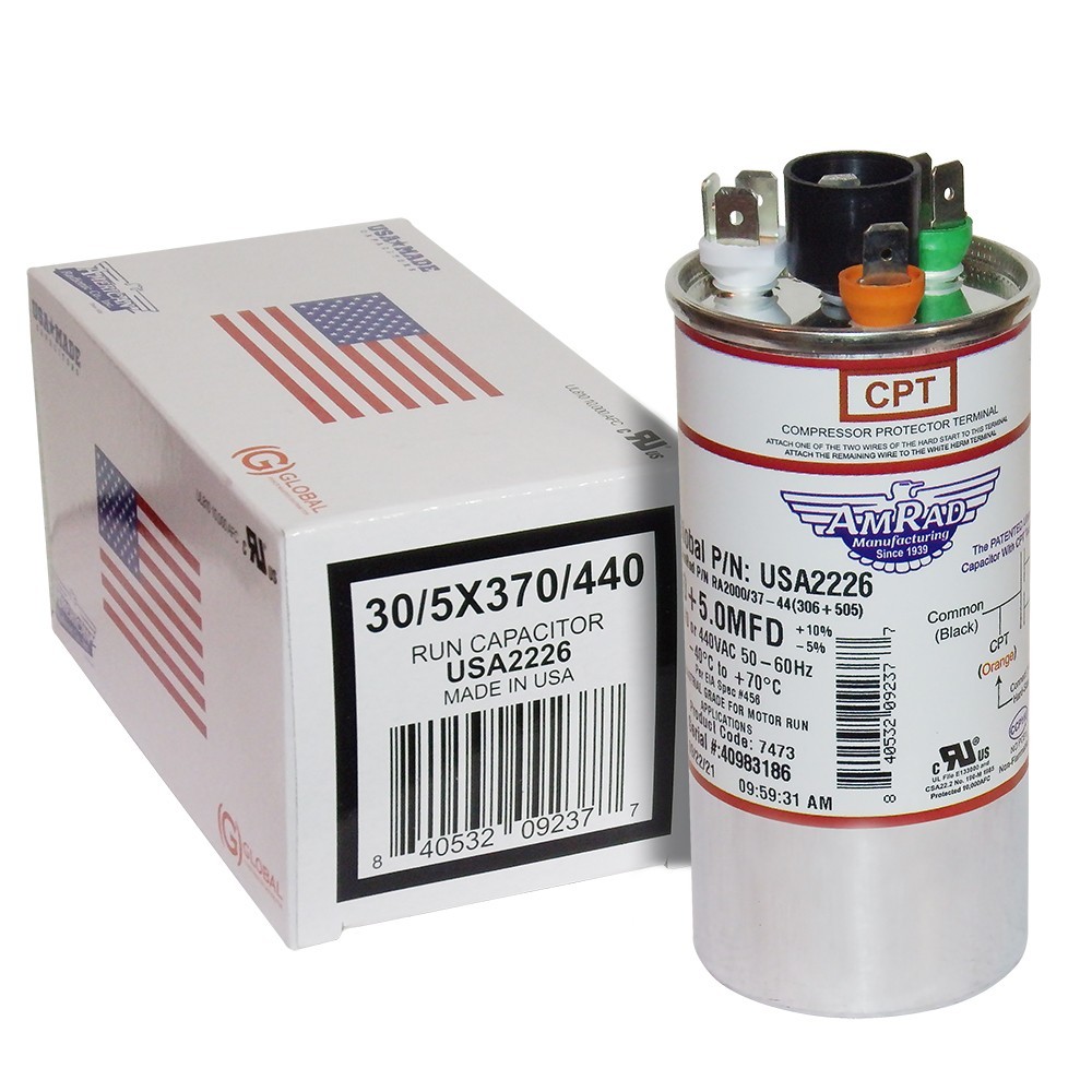 USA2226BA 35 + 3.0 MFD 370 or 440VAC 50-60 HZ # RA2000/37-44(356+305)