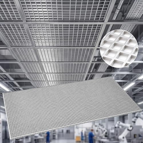 Tuanse 2 Pack Commercial Grade Aluminum Egg Crate Return Air Grille, 2′ x 4′ Hea