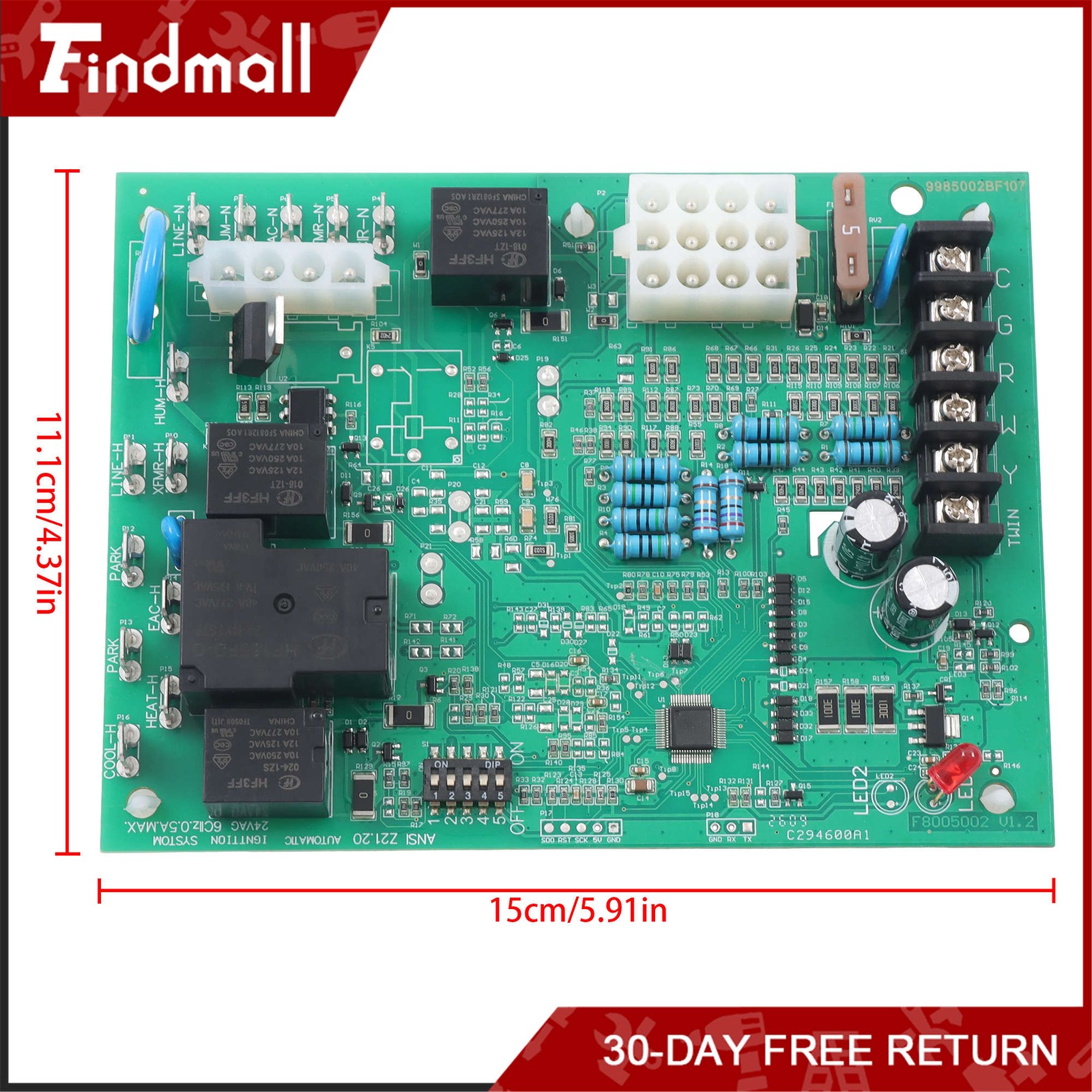 Findmall Gas Furnace Control Board 50A65476 50A65-5165 D341396P05 CNT05165