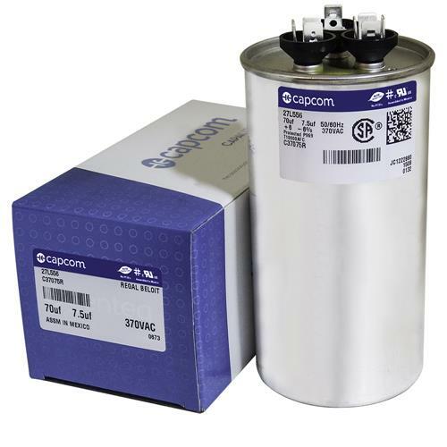 Capcom Capacitor Dual 70/7.5 uf MFD 370 volt Fits GE Genteq 27L556BZ3 27L556BZ2