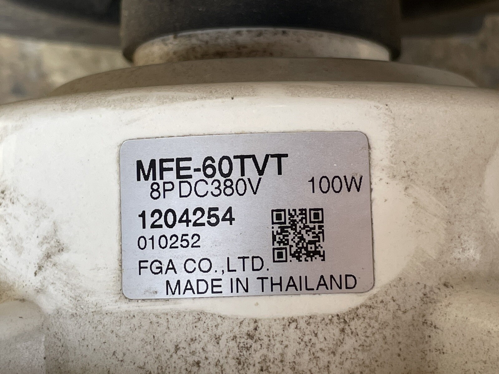 Fujitsu K9379385015 (MFE60TVT) DC Outdoor Condenser Fan Motor