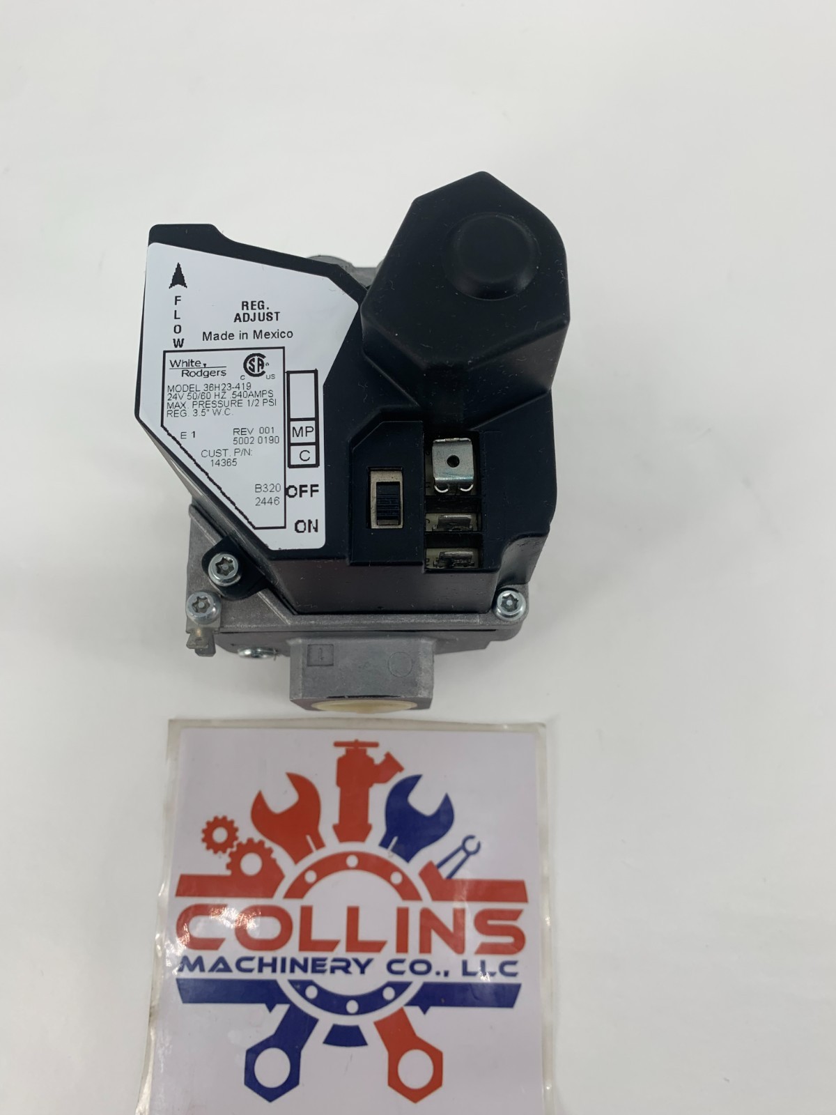 White-Rodgers 36H23-419 24V 1/2 PSI 3.5″ WC Single Stage Gas Valve 3/4″ X 3/4″