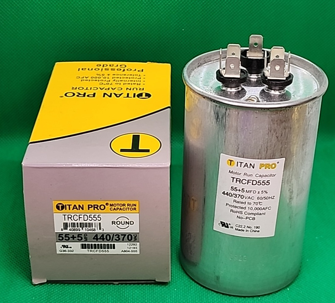 TITAN PRO TRCFD555 440/370VAC MOTOR RUN CAPACITOR [MC2]