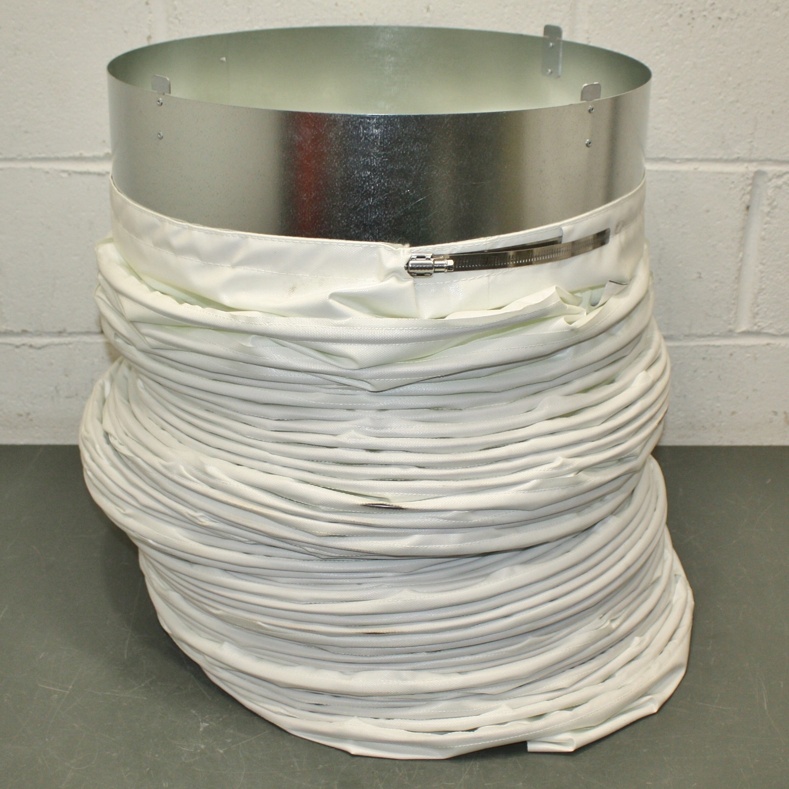 LB White Portable Gas Heater Duct Kit 500-22835, 18″ ID x 12 ft x 1/64″, Steel