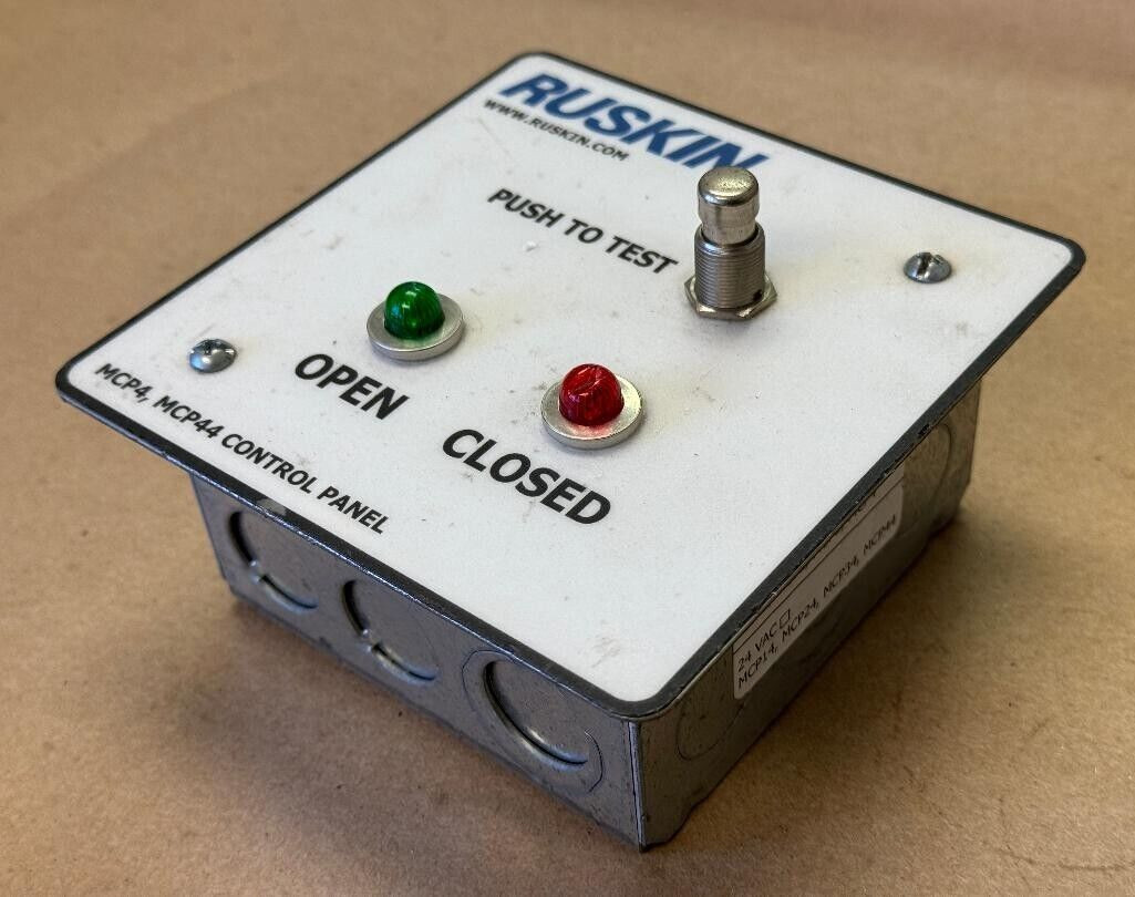 RUSKIN: SINGLE DAMPER PUSH-START CONTROL PANEL: MCP4