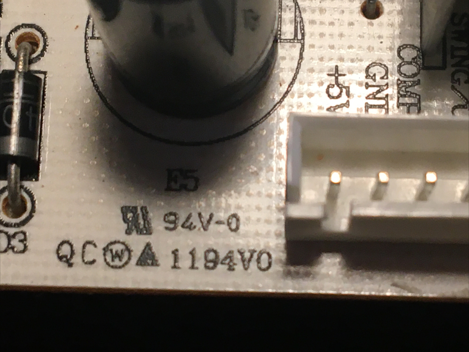 GE ac model: AHM06LWW1 Power Supply Board (V98472 H-4-J)