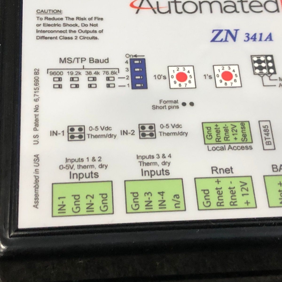 AUTOMATED LOGIC ZN 341A Programmable BACnet Zone Controller w/Damper Actuator