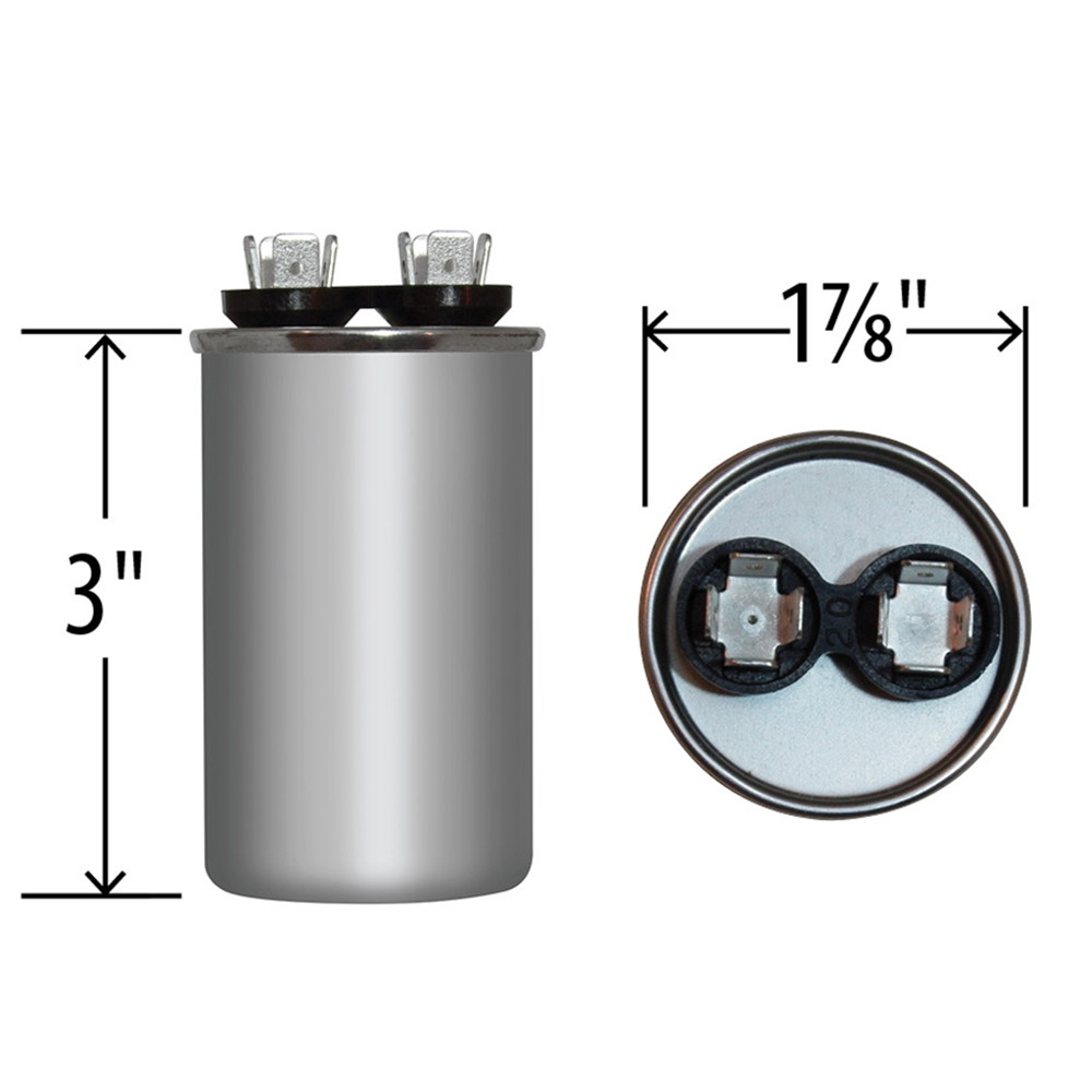USA Made Motor Run Capacitor 20mfd 20uf 370V 370VAC 440V 440VAC 50/60Hz Round