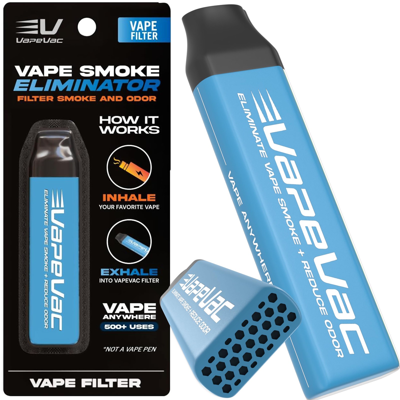 VapeVac (Registered AMZ Brand) – Pocket-Sized Personal Air 1 Pack, Teal