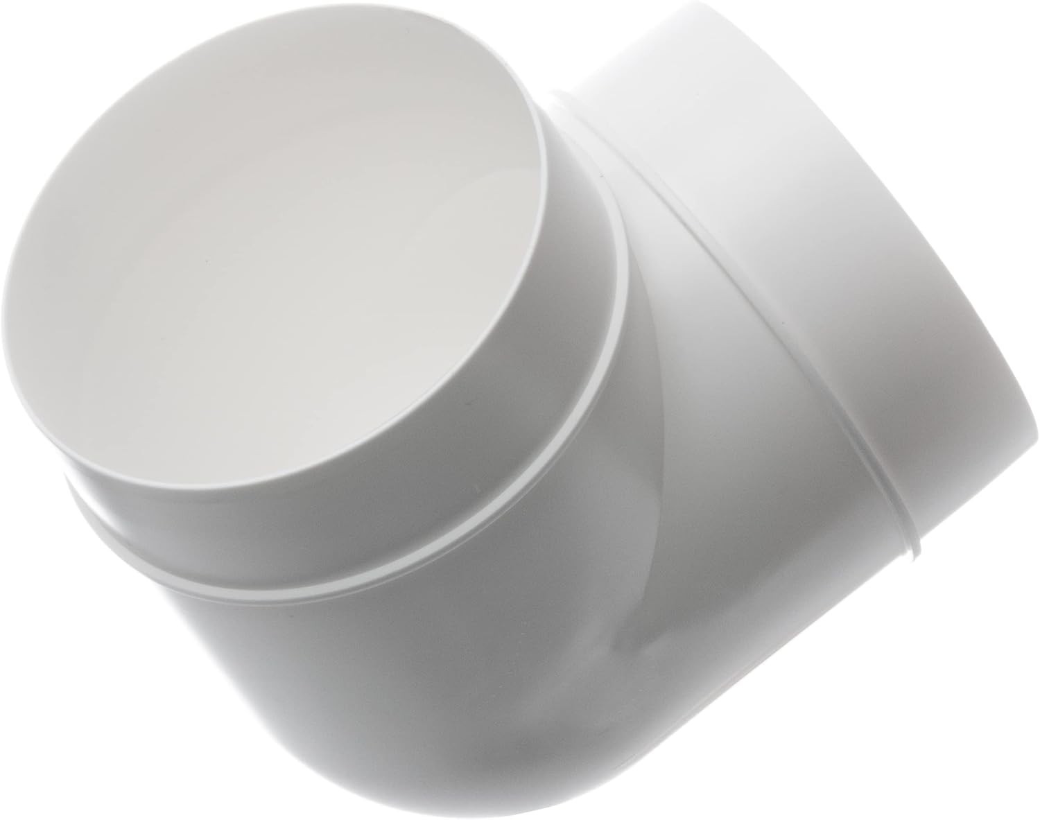 4 Inch 90 Degree round Duct Elbow Connector – Plastic Ventilation Pipe Bend Fitt