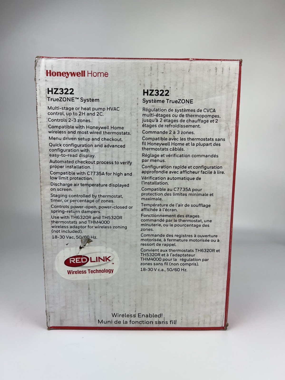 Honeywell Home HZ322 System Truezone Panel – For Parts Only –