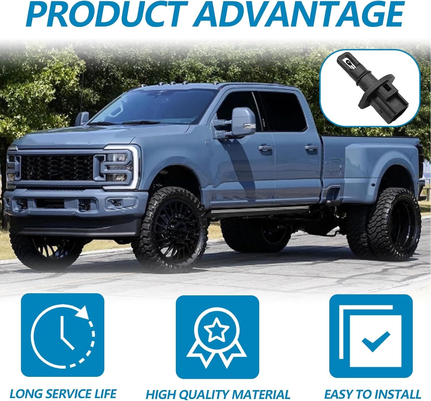 Intake Air Temperature Sensor IAT for Ford F150 F250 F350 1997-2008 Replacement