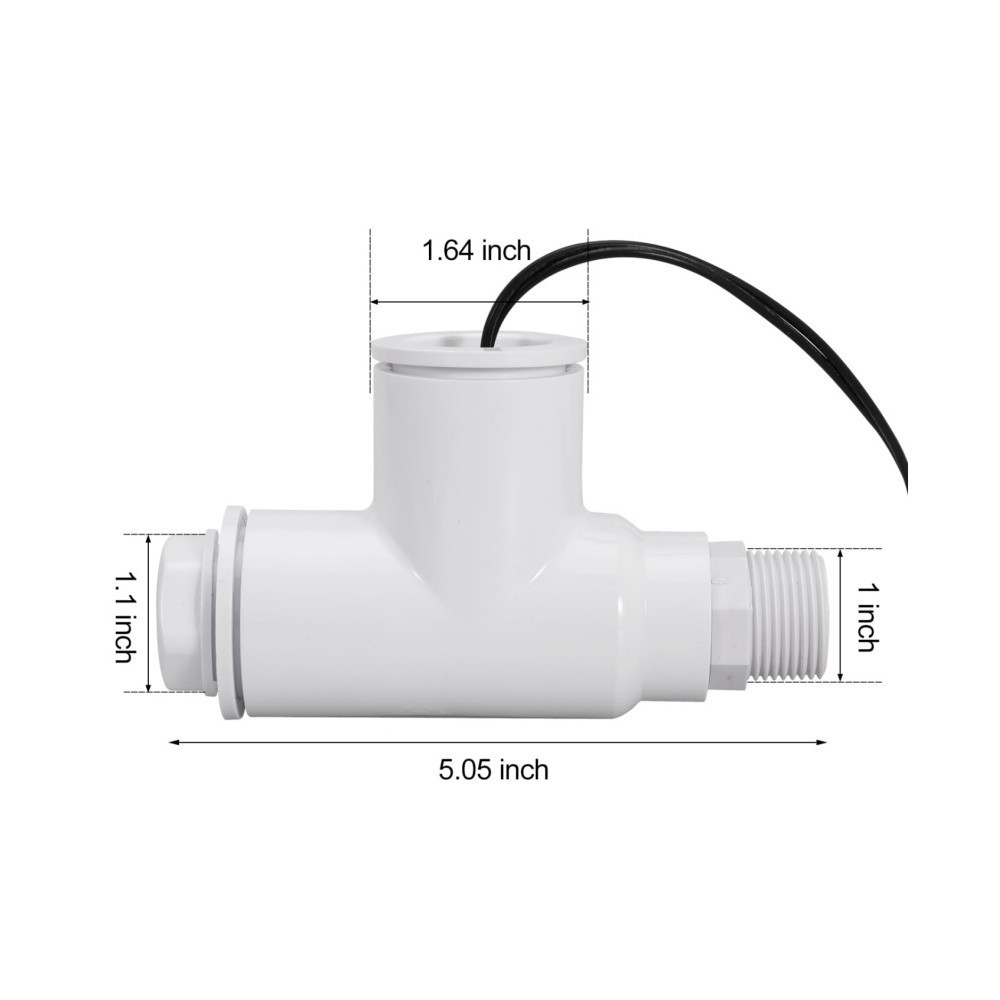 SS1 Float Switch T Shape with 3/4 Inch Adaptor and 6FT Wire for HVAC System