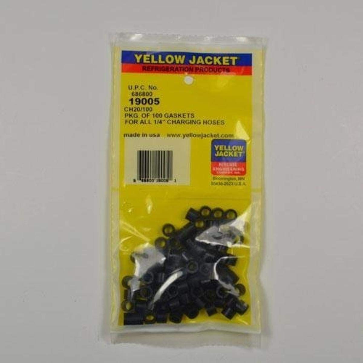 1/4″ Hose Yellow Jacket CH20 Fittings – Pack of 100, Durable & Reliable Connecto